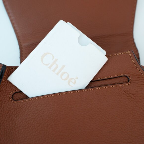 Chloe Small Marcie Saddle Bag in Grained Leather - Picture 10 of 15